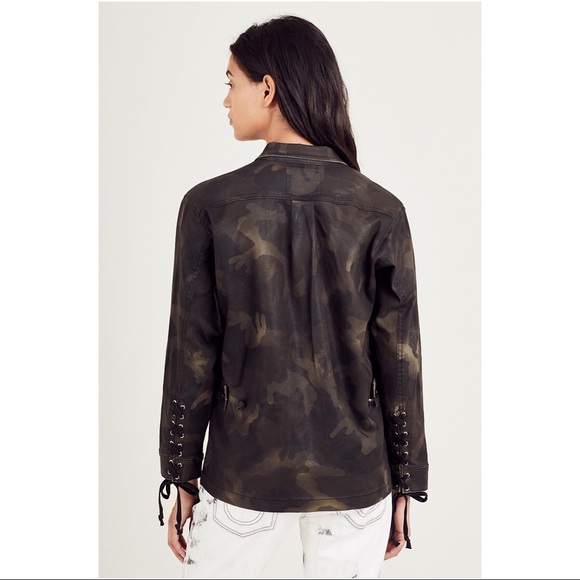 BRAND NEW MILITARY JACKET LACE UP SZ S DARK GREEN - Picture 6 of 6